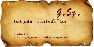 Gutjahr Szalvátor névjegykártya